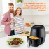 Air Fryer, Uten 6.5L Power Air Fryer with Digital Display, Rapid Air Circulation System Adjustable Temperature and 30 Minute Timer for Healthy Oil Free & Low Fat 1800W