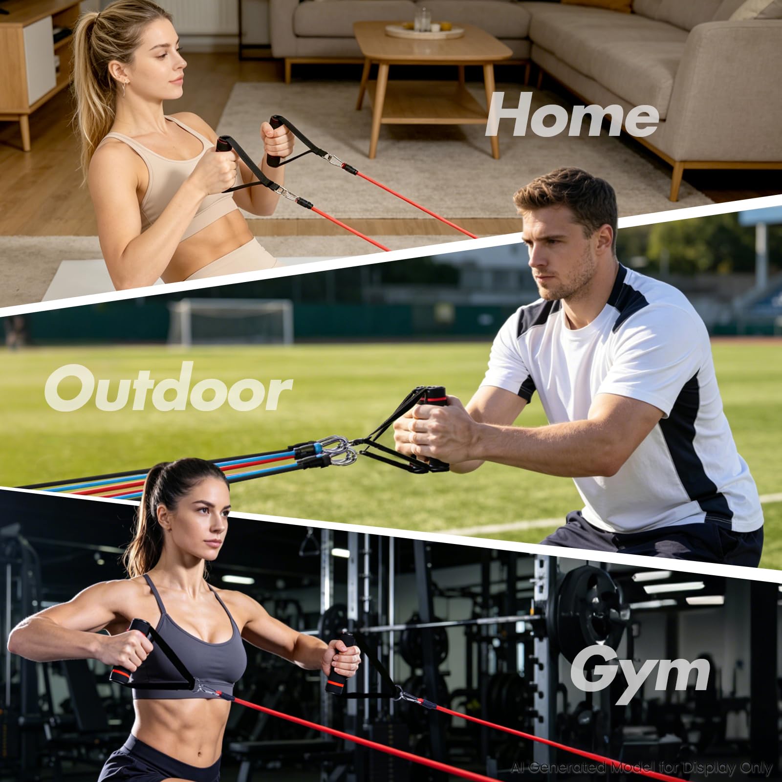 Himaly 5-Level Resistance Bands Set with Handles & Accessories thumbnail 3