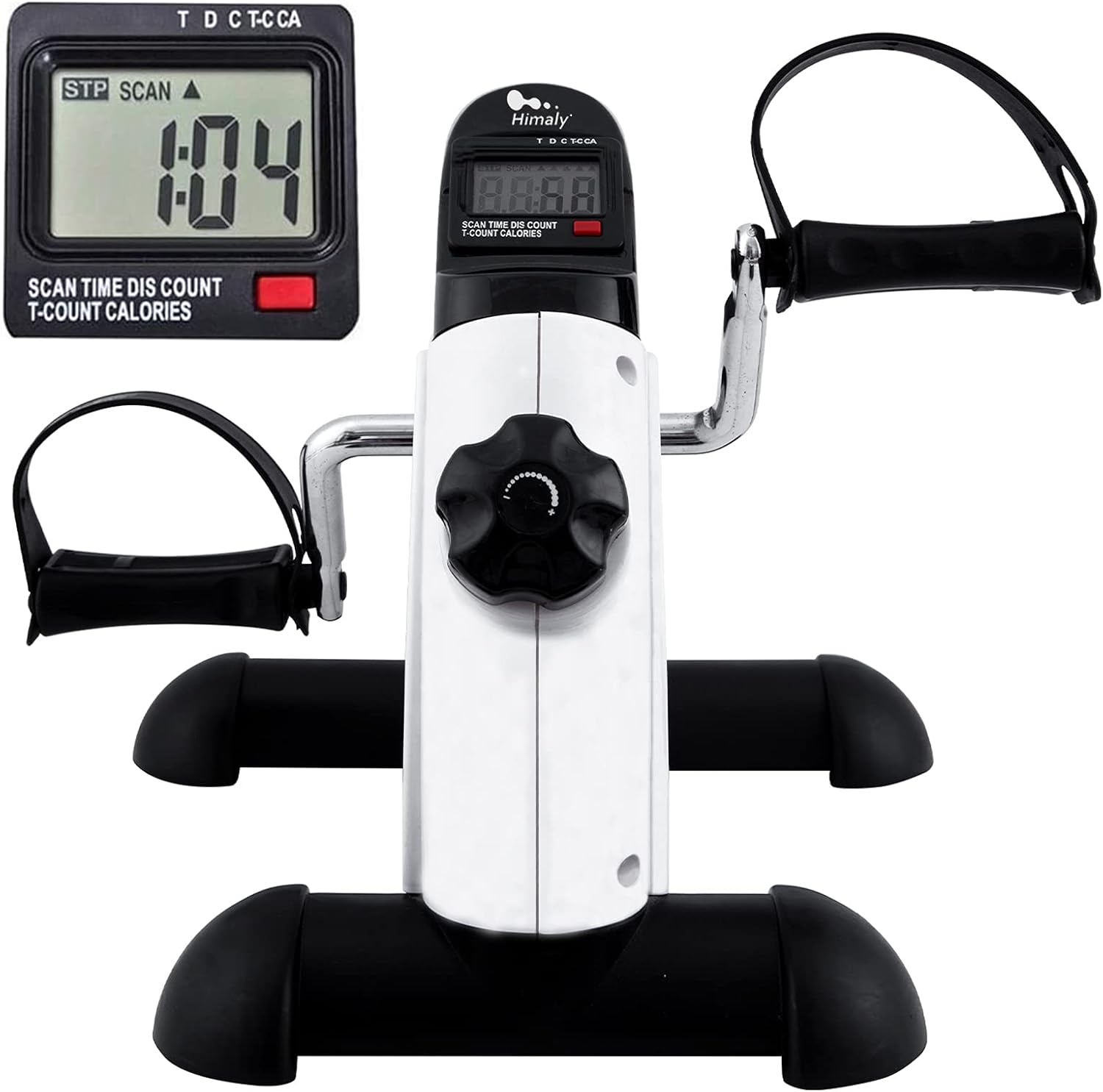 Himaly Mini Exercise Bike, Under Desk Bike Pedal Exerciser for Arm & Leg