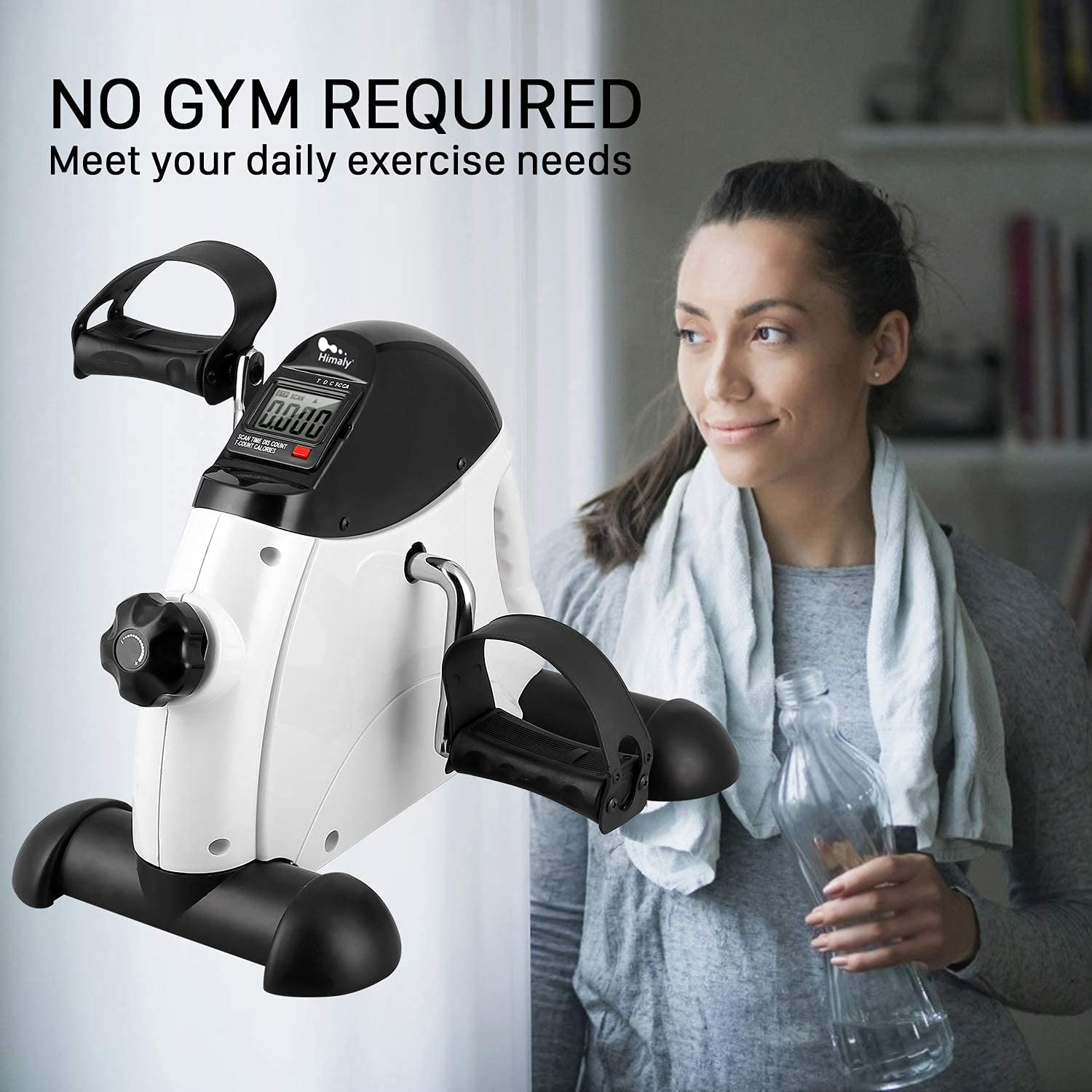 Himaly Mini Exercise Bike, Under Desk Bike Pedal Exerciser for Arm & Leg thumbnail 7