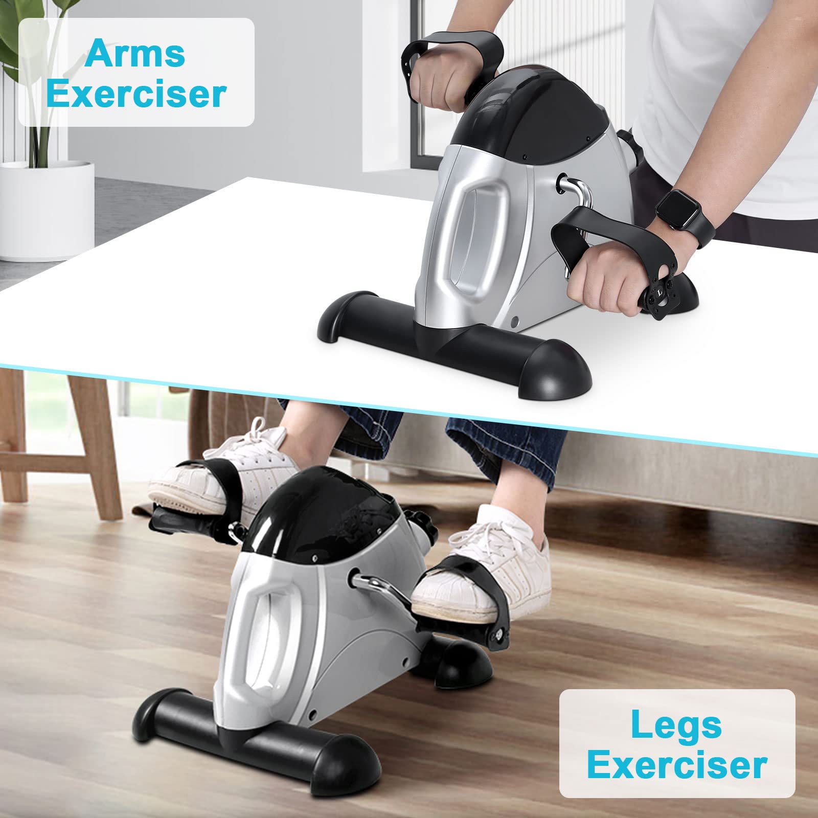 Himaly Mini Exercise Bike, Under Desk Bike Pedal Exerciser for Arm & Leg thumbnail 3