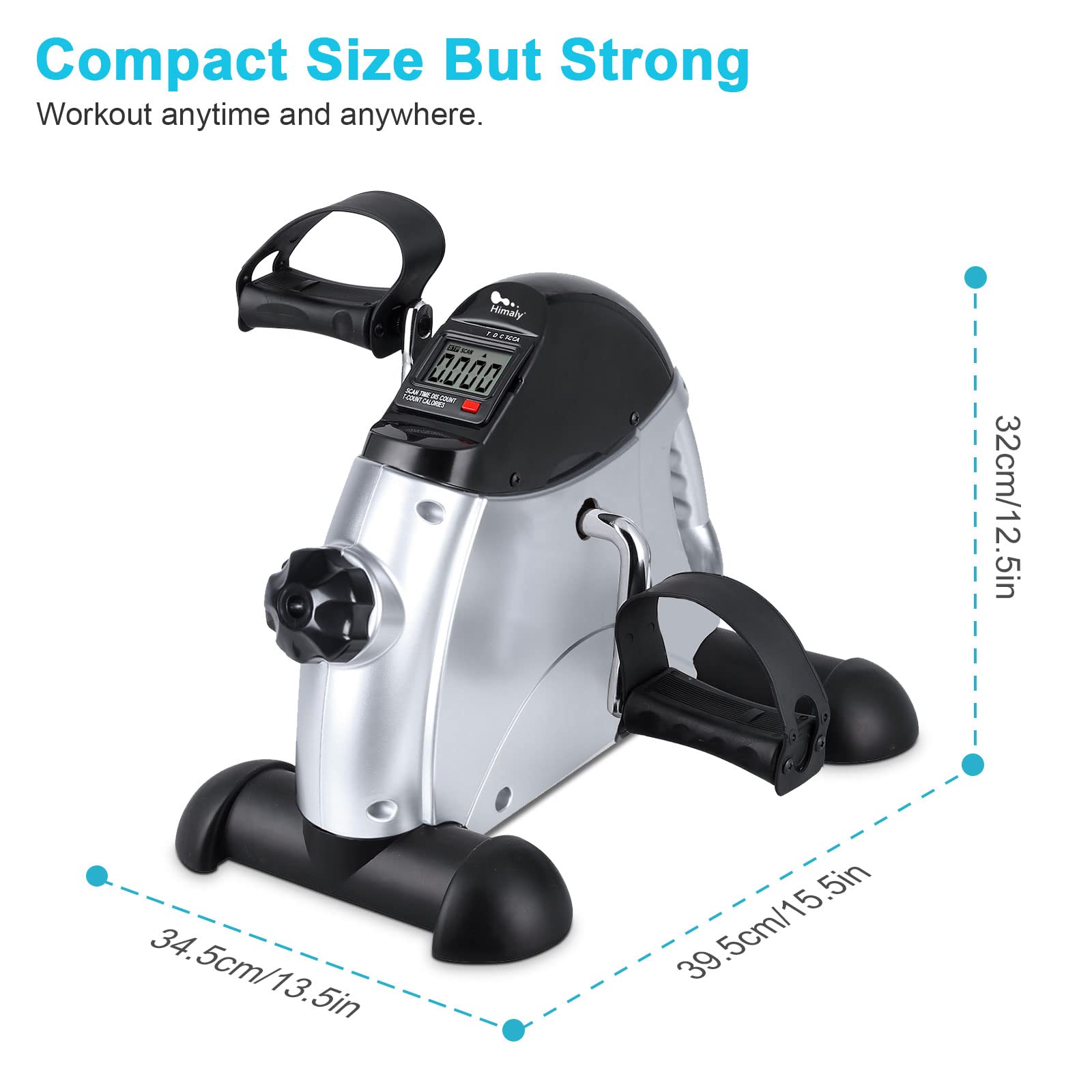 Himaly Mini Exercise Bike, Under Desk Bike Pedal Exerciser for Arm & Leg thumbnail 7