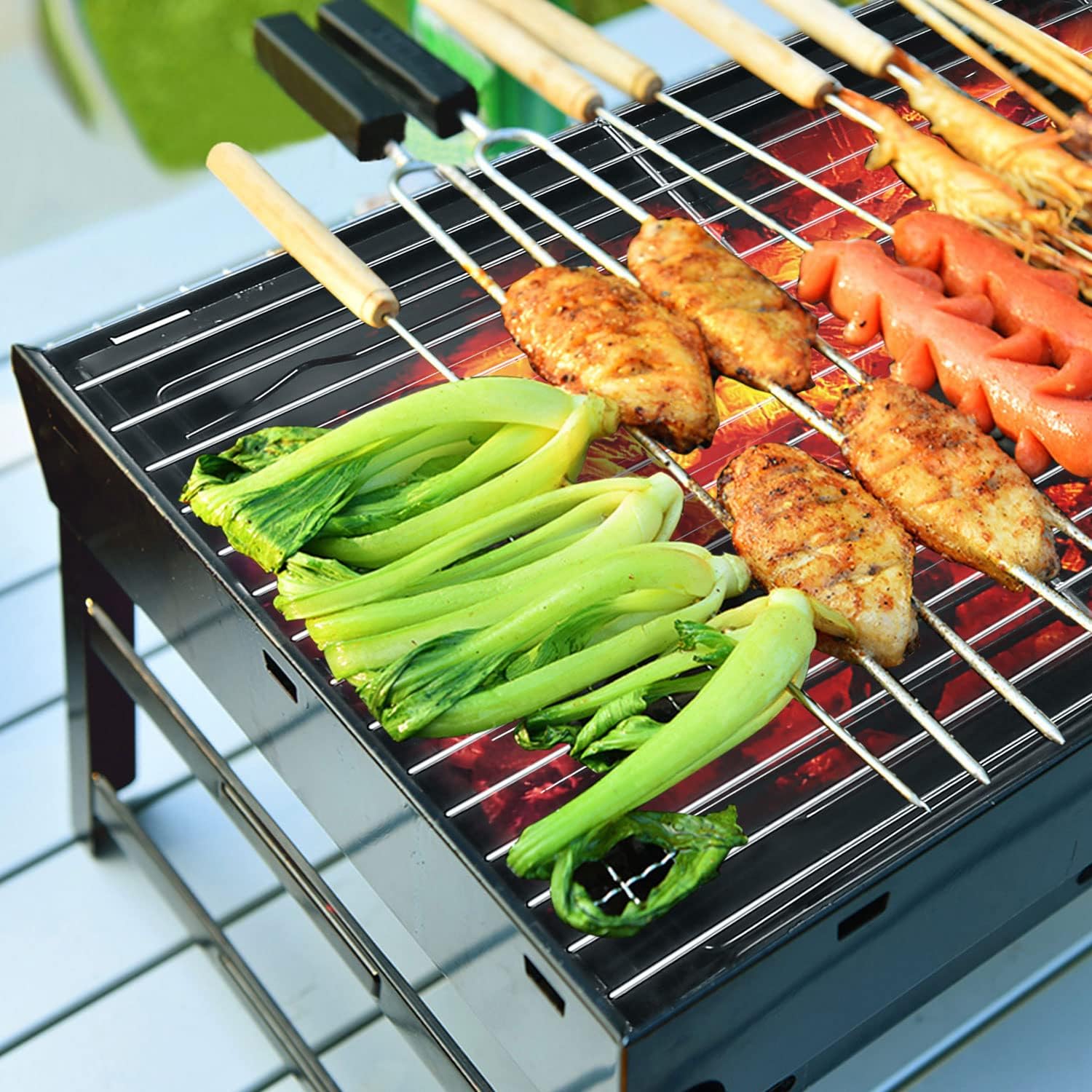 Himaly Portable BBQ Charcoal Grill Smoker for Outdoor Camping Picnics Small thumbnail 7