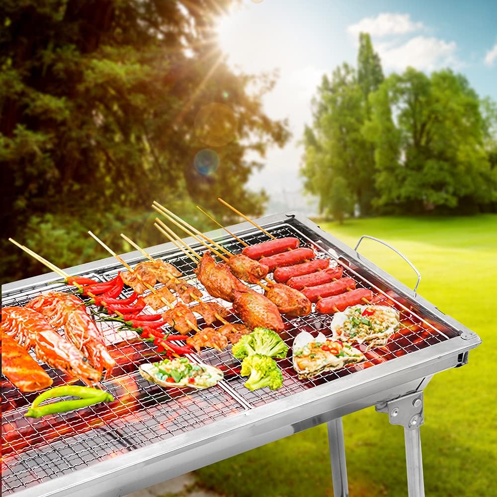 Himaly Portable BBQ Charcoal Grill Smoker for Outdoor Camping Picnics Large thumbnail 3