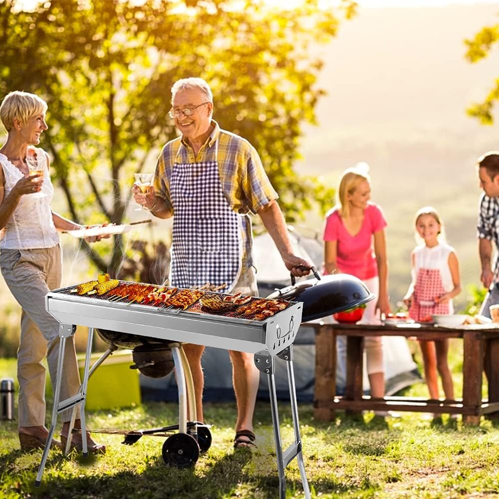 Himaly Portable BBQ Charcoal Grill Smoker for Outdoor Camping Picnics Large thumbnail 6