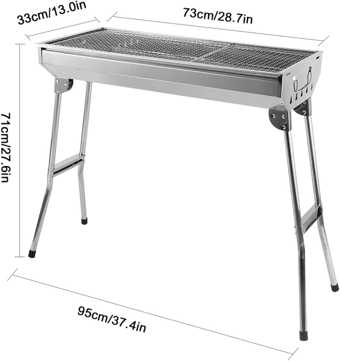 Himaly Portable BBQ Charcoal Grill Smoker for Outdoor Camping Picnics Large thumbnail 7