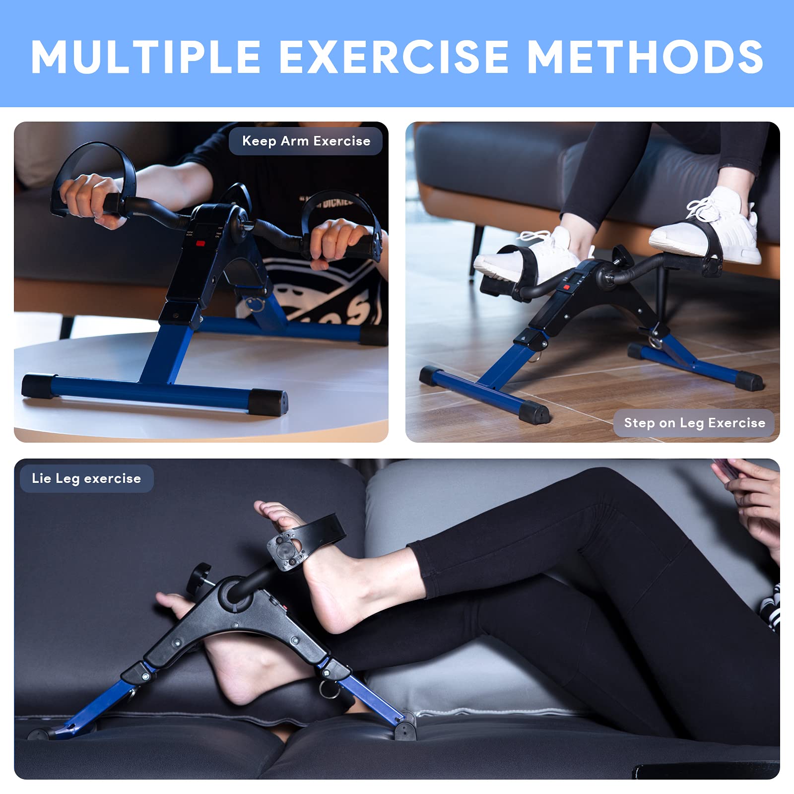 Himaly Folding Pedal Exerciser with LCD Display for Arms and Legs Workout thumbnail 6