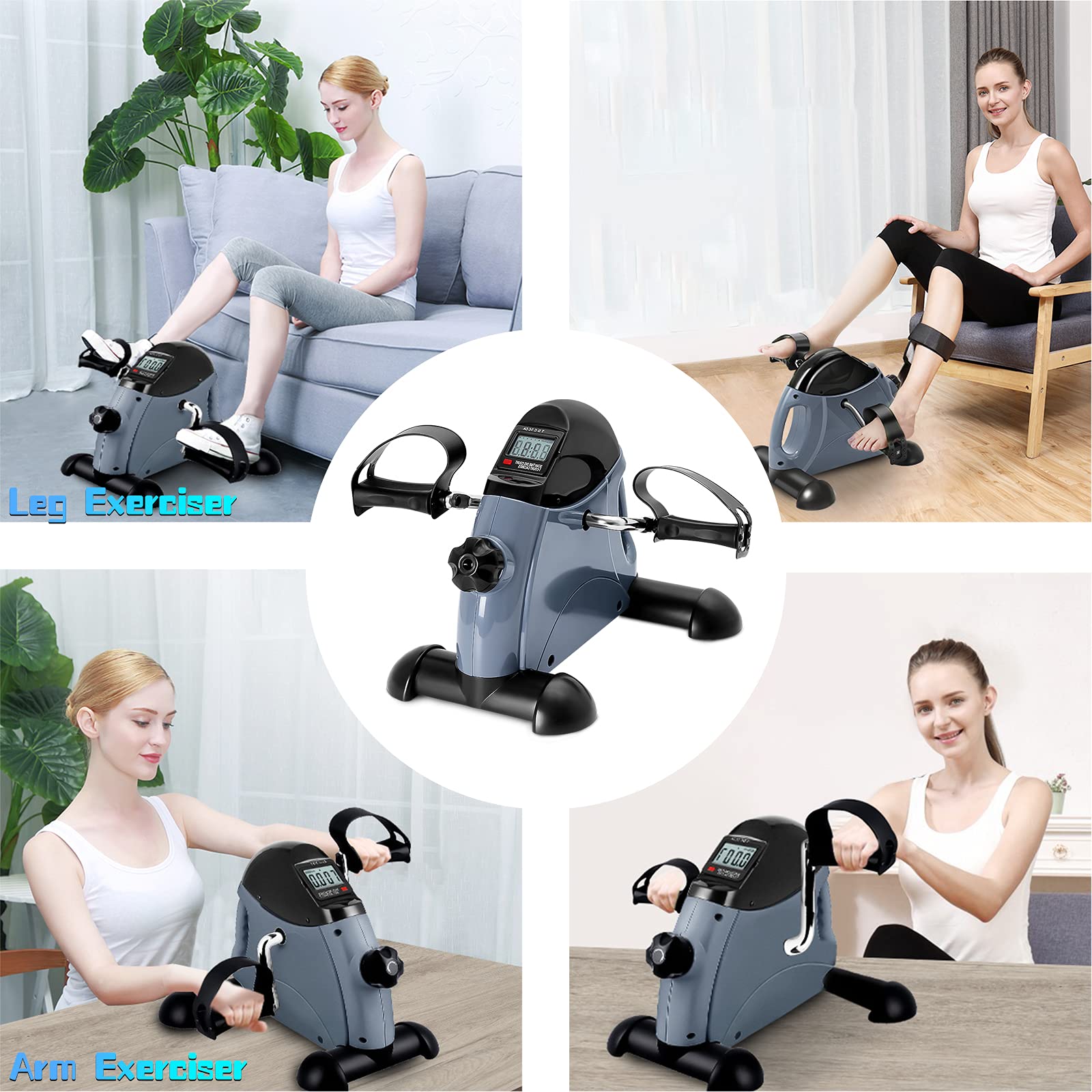 Himaly Mini Exercise Bike, Under Desk Bike Pedal Exerciser for Arm & Leg thumbnail 3
