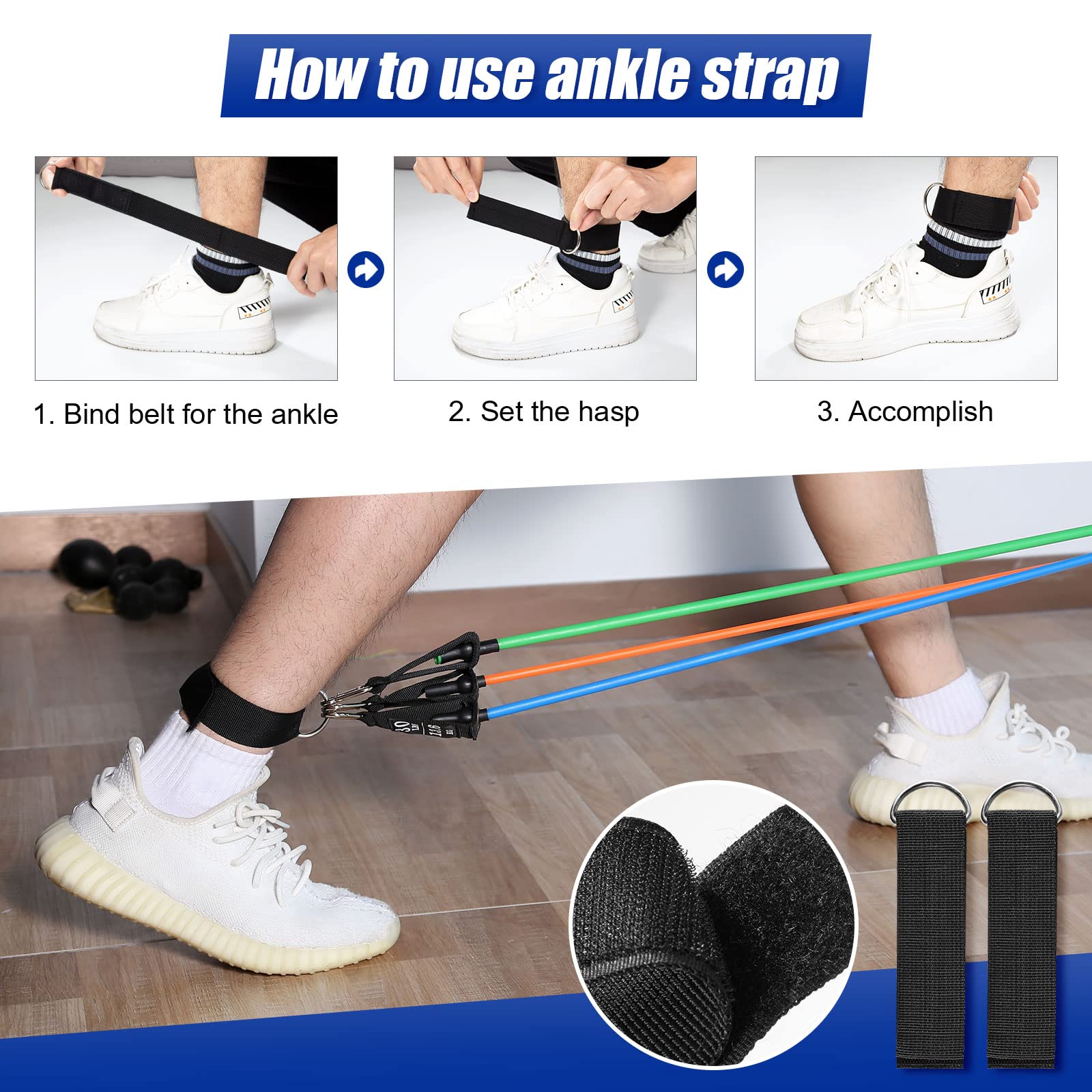 Himaly 5-Level Resistance Bands Set with Handles & Accessories thumbnail 3