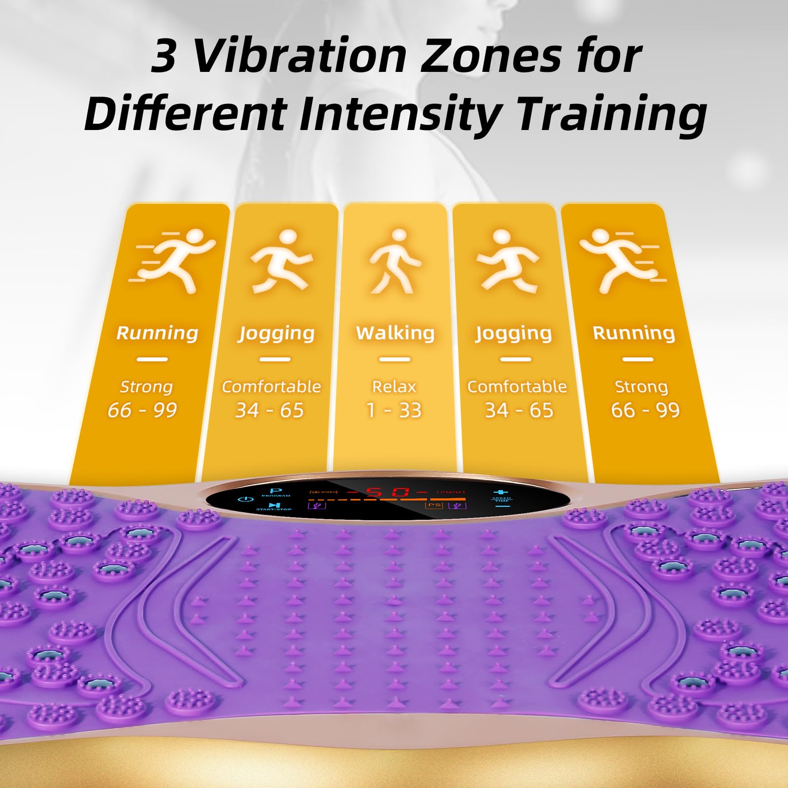 99-Level Vibration Plate with Bluetooth Speaker & Resistance Bands thumbnail 5
