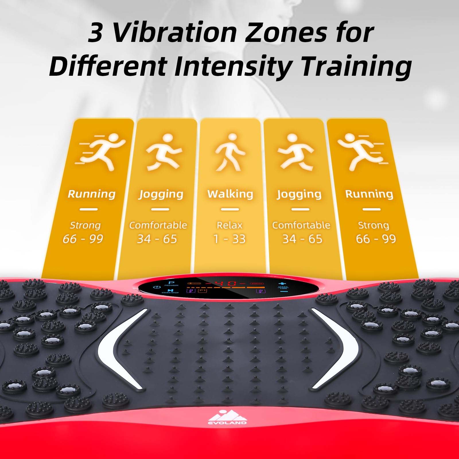99-Level Vibration Plate with Bluetooth Speaker & Resistance Bands thumbnail 5
